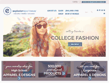 Tablet Screenshot of explosionsportswear.com